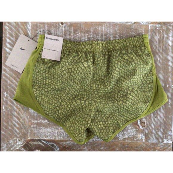 Nike Girls' Alligator Print Tempo Running Shorts Yellow Size S New FB1078 - Picture 2 of 3